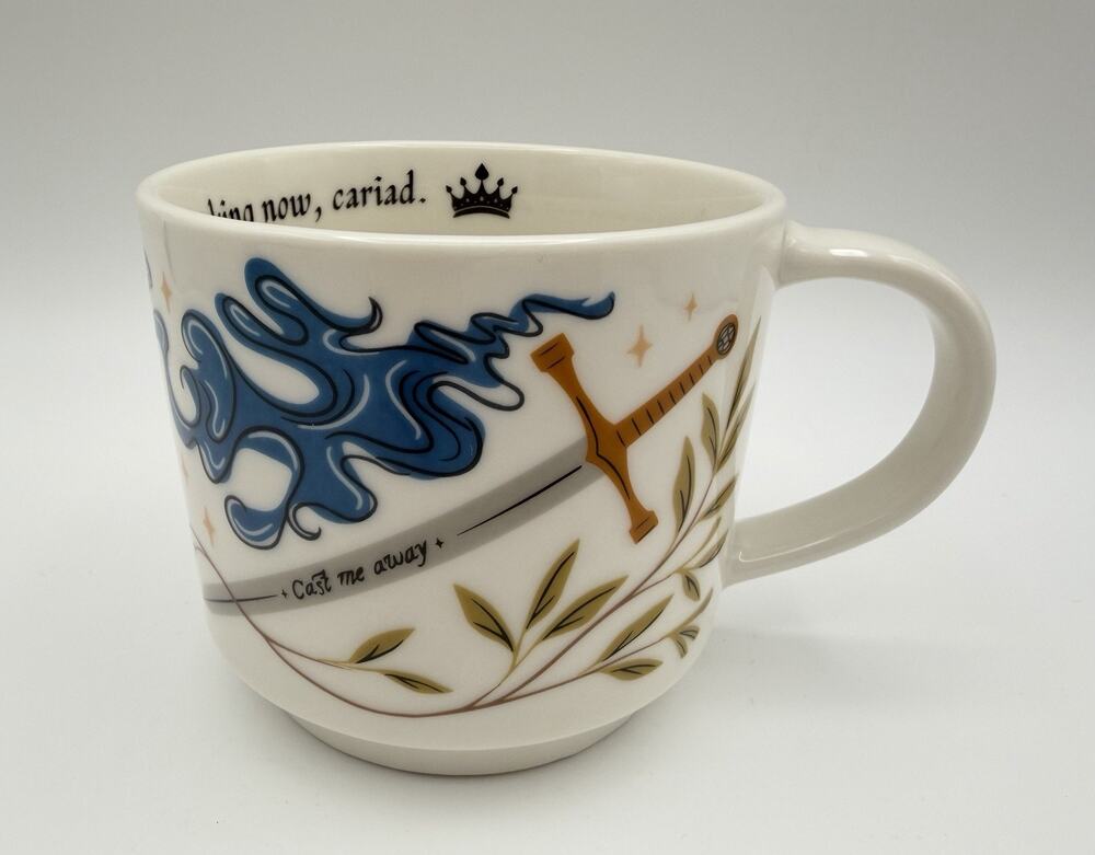 OwlCrate Legend Born 12oz Coffee Mug with Sword & Crown 3.25” Royalty Drinkware